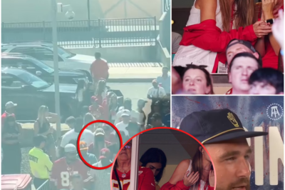 Footage shows Taylor Swift in a disguise as she arrives at her first NFL game to watch Travis Kelce