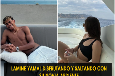 Lamine Yamal disfrutando y saltando con su novia ardiente