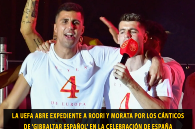 La UEFA abre expediente a Rodri y Morata por los cánticos de ‘Gibraltar español’ en la celebración de España