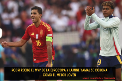 Rodri recibe el MVP de la Eurocopa y Lamine Yamal se corona como el mejor joven