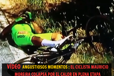 Angustiosos momentos: el ciclista Mauricio Moreira colapsa por el calor en plena etapa