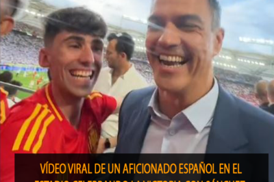 vídeo viral de un aficionado español en el estadio celebrando la victoria con Sánchez: “Hemos ganado, eh”