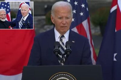 Moment Biden, 81, snaps at staffers after gaffe during final meeting with group of world leaders