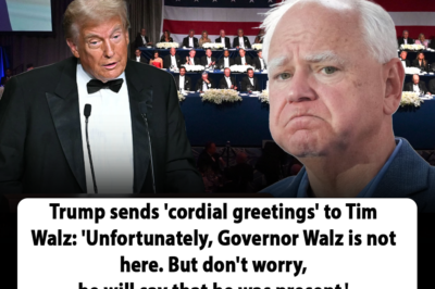 Watch : Trump sends ‘cordial greetings’ to Tim Walz: ‘Unfortunately, Governor Walz is not here. But don’t worry,  he will say that he was present.’