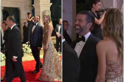 Don Jr. and his new girlfriend step out at Mar-a-Lago… as Trump speaks out on New Year’s Eve from his celebrity-packed Florida fortress