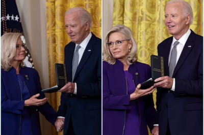 Awkward moment Biden gripped onto Liz Cheney’s hand and wouldn’t let go during presidential medal ceremony