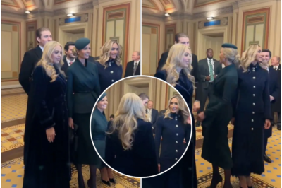 Barron Trump moment hilariously photobombs half-sisters Ivanka and Tiffany at dad’s inauguration